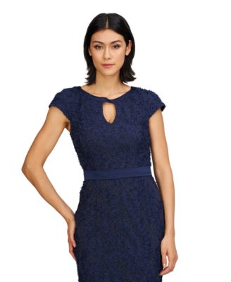 Women's Leigh 3D-Floral Keyhole-Cutout Gown