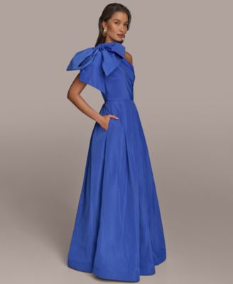 Women's Bow-Trim One-Shoulder Ball Gown