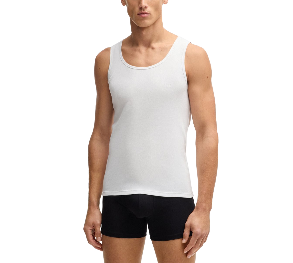 Hugo Boss Three-piece Round Neck Vest In White