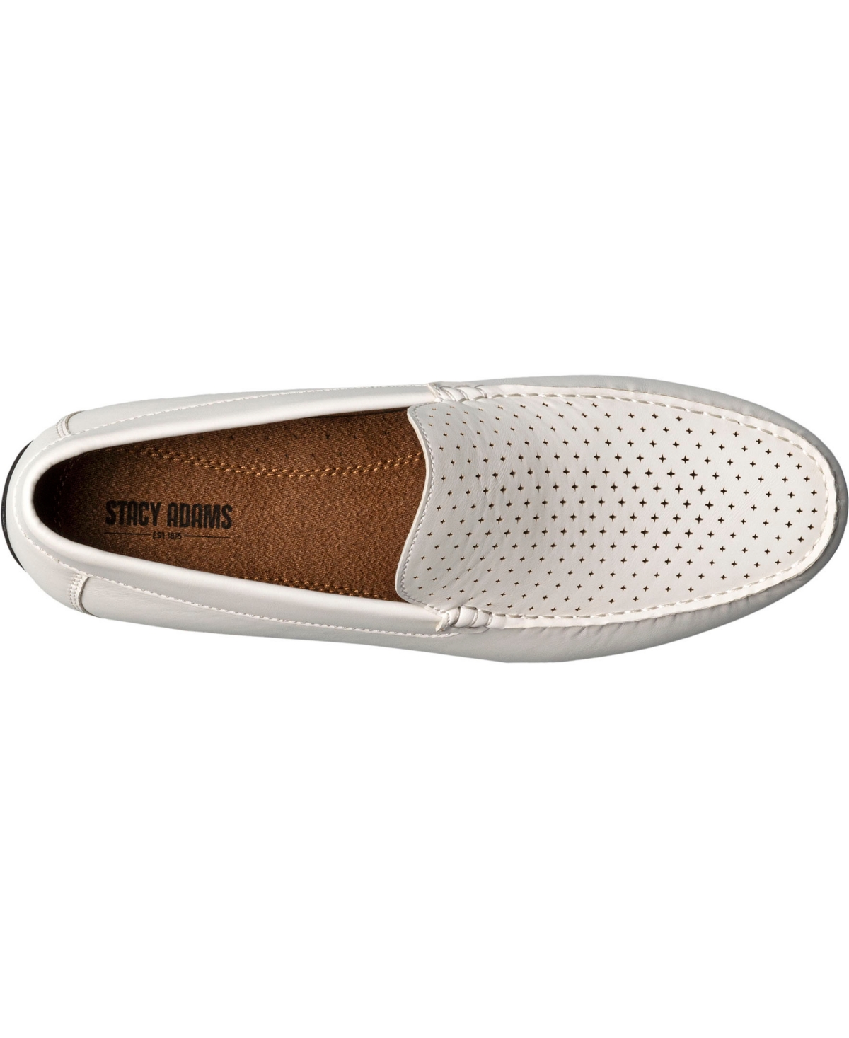 Stacy Adams Men's Conroy Perfed Slip On Shoe In White