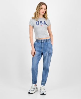 Madden Girl - Juniors' Cargo Jogger Jeans
