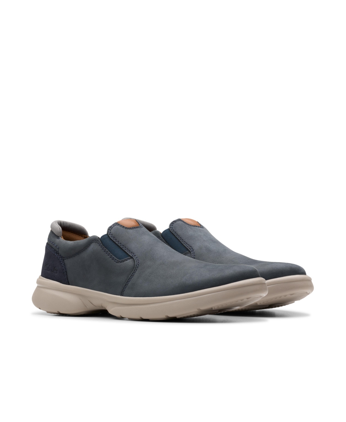 Clarks Men's Collection Bradley Ease Shoes In Navy Nubuck