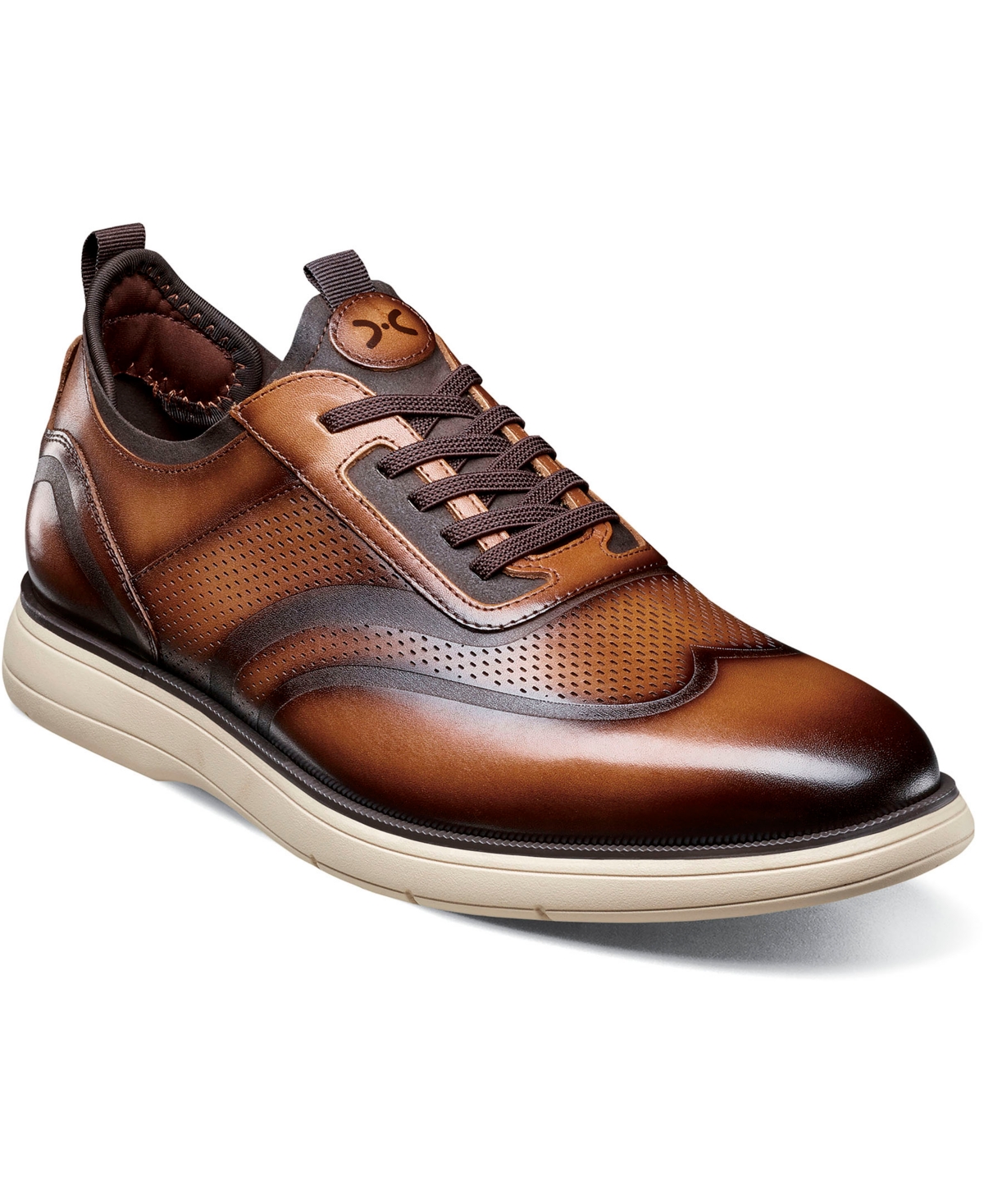 Stacy Adams Edgewood Wingtip Sneaker In Cognac