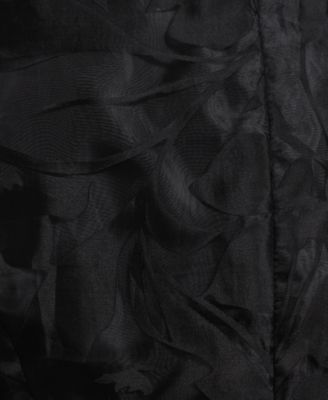 売れ筋商品|||アレックスイブニングス カットソー トップス レディース Women's Portrait-Neck Burnout-Organza Blouse Black Alex Evenings Women's Portrait-Neck Burnout-Organza Blouse