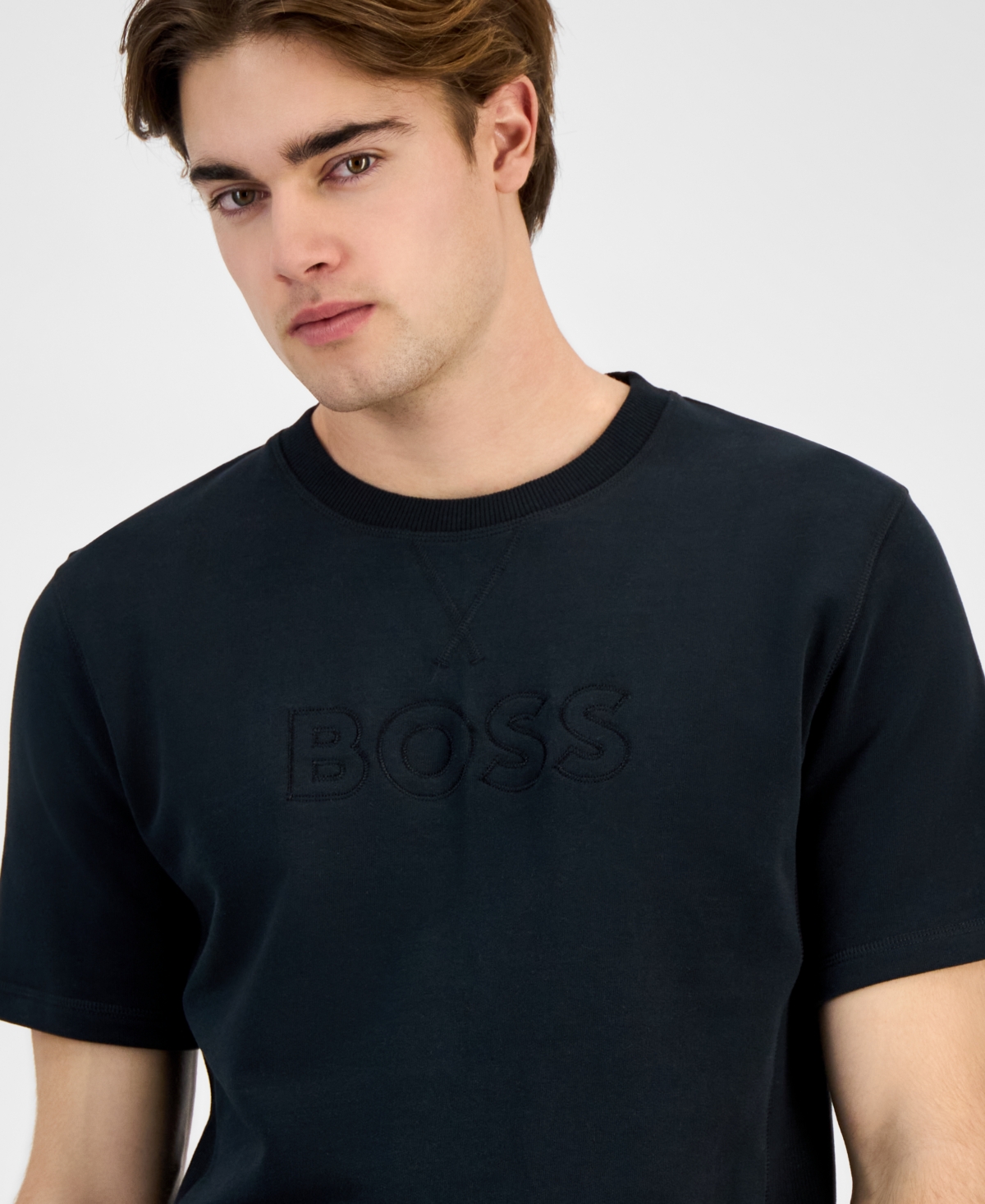 Hugo Boss Logo-embroidered T-shirt In Multi