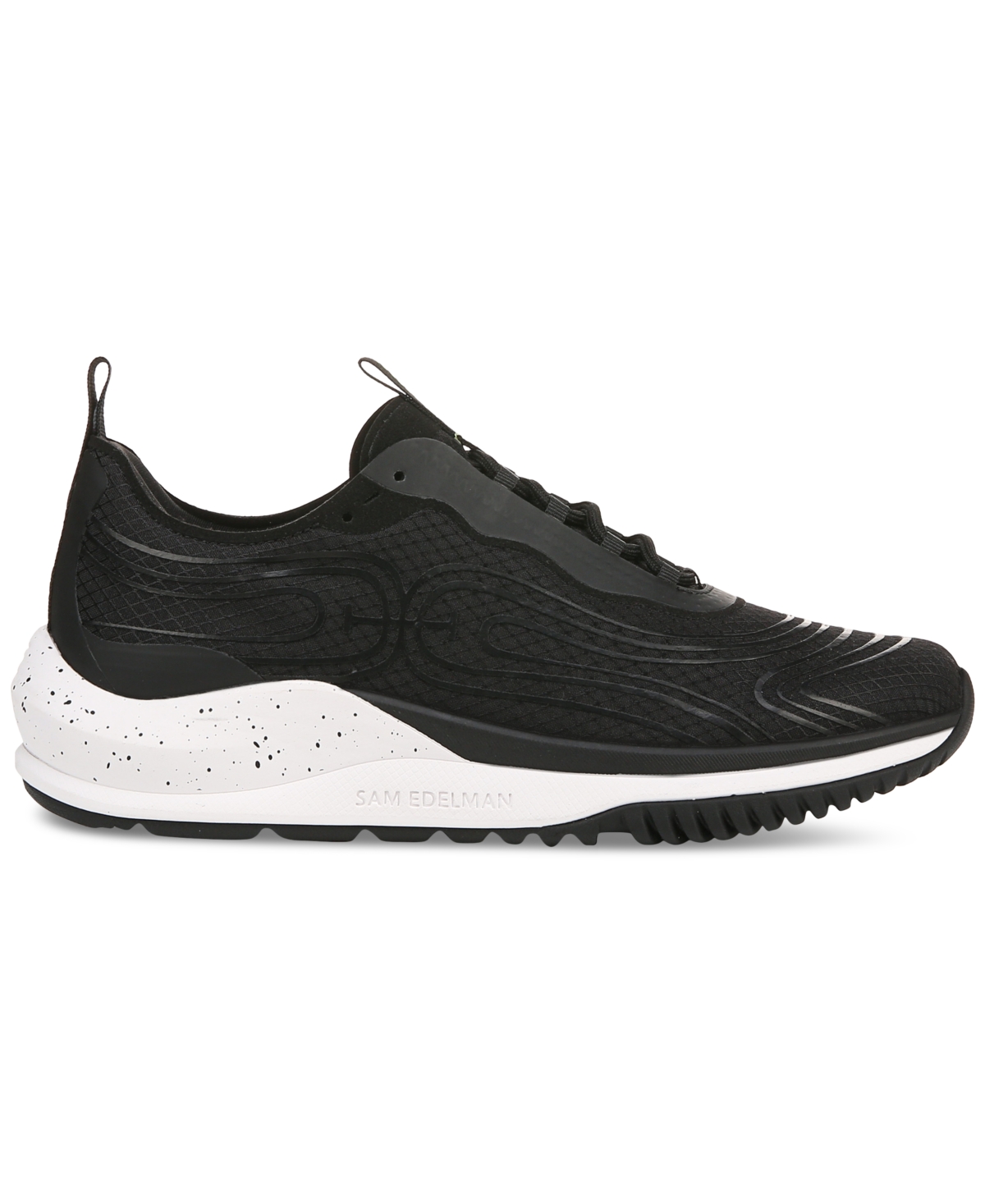 Shop Sam Edelman Women's Miles Mixed-media Lace-up Sneakers In Black
