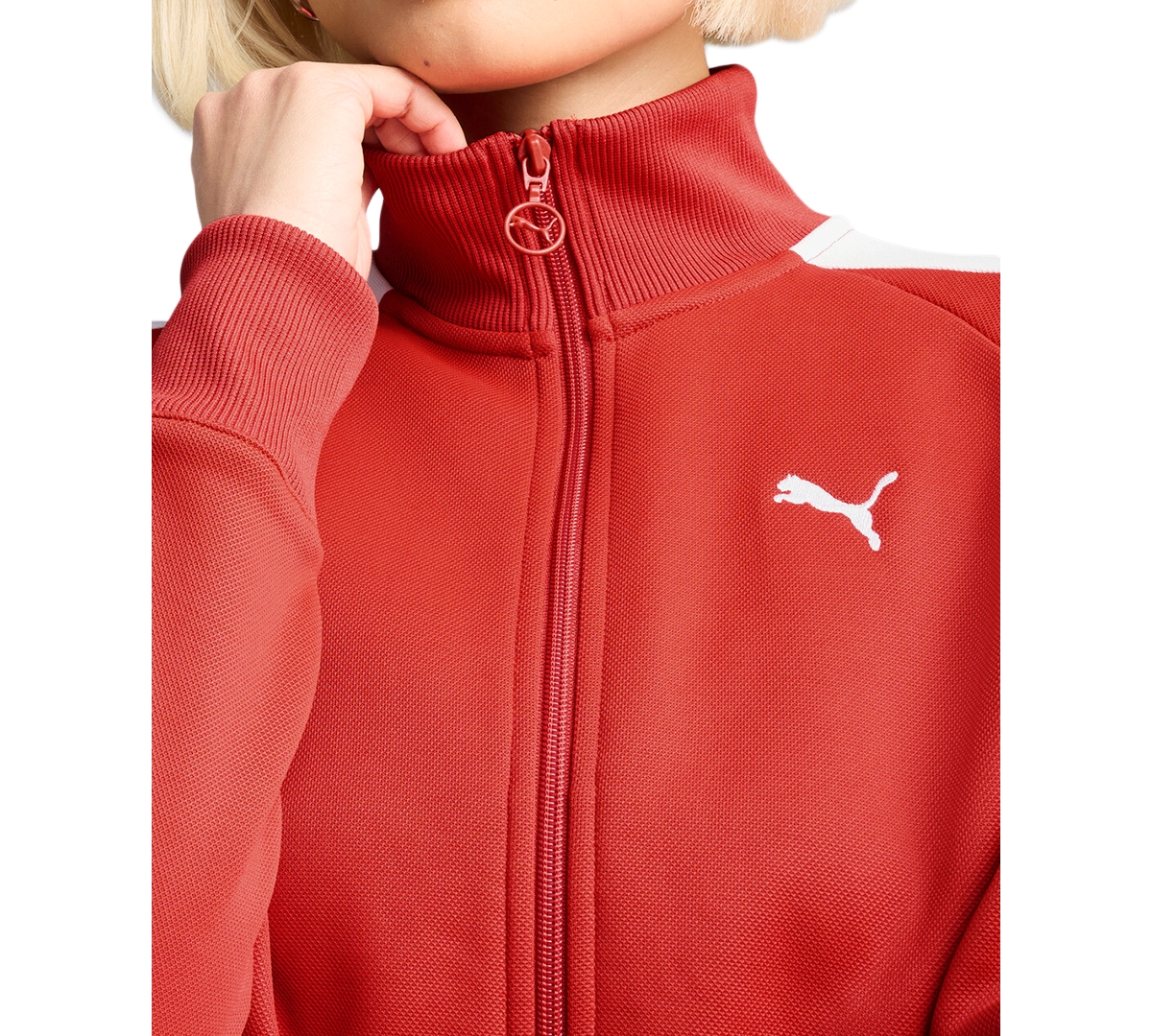PUMA WOMEN'S T7 ALWAYS ON LONG-SLEEVE SHORT TRACK JACKET 