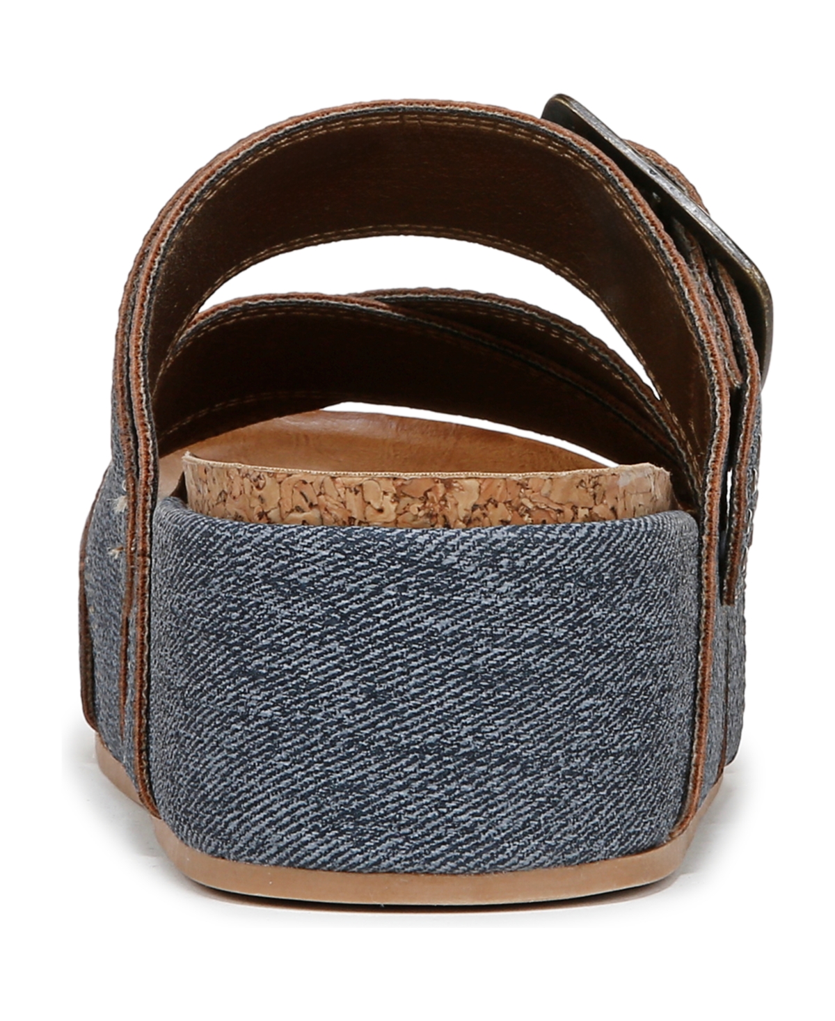 Shop Blowfish Malibu Women's Iris Platform Slide Sandals In Dark Denim Faux Leather