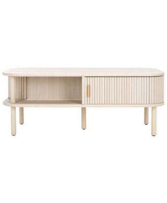 1-Pc Wood Tambour-Door Storage Coffee Table