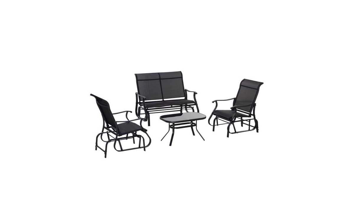 Garden Sofa Set &#x2013; Stylish Outdoor Seating for Patio, Garden, or Backyard Relaxation - Black