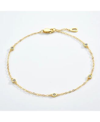 Cosmic Halo Bezel Classic Cubic Zirconia Bracelet - Gold 57$