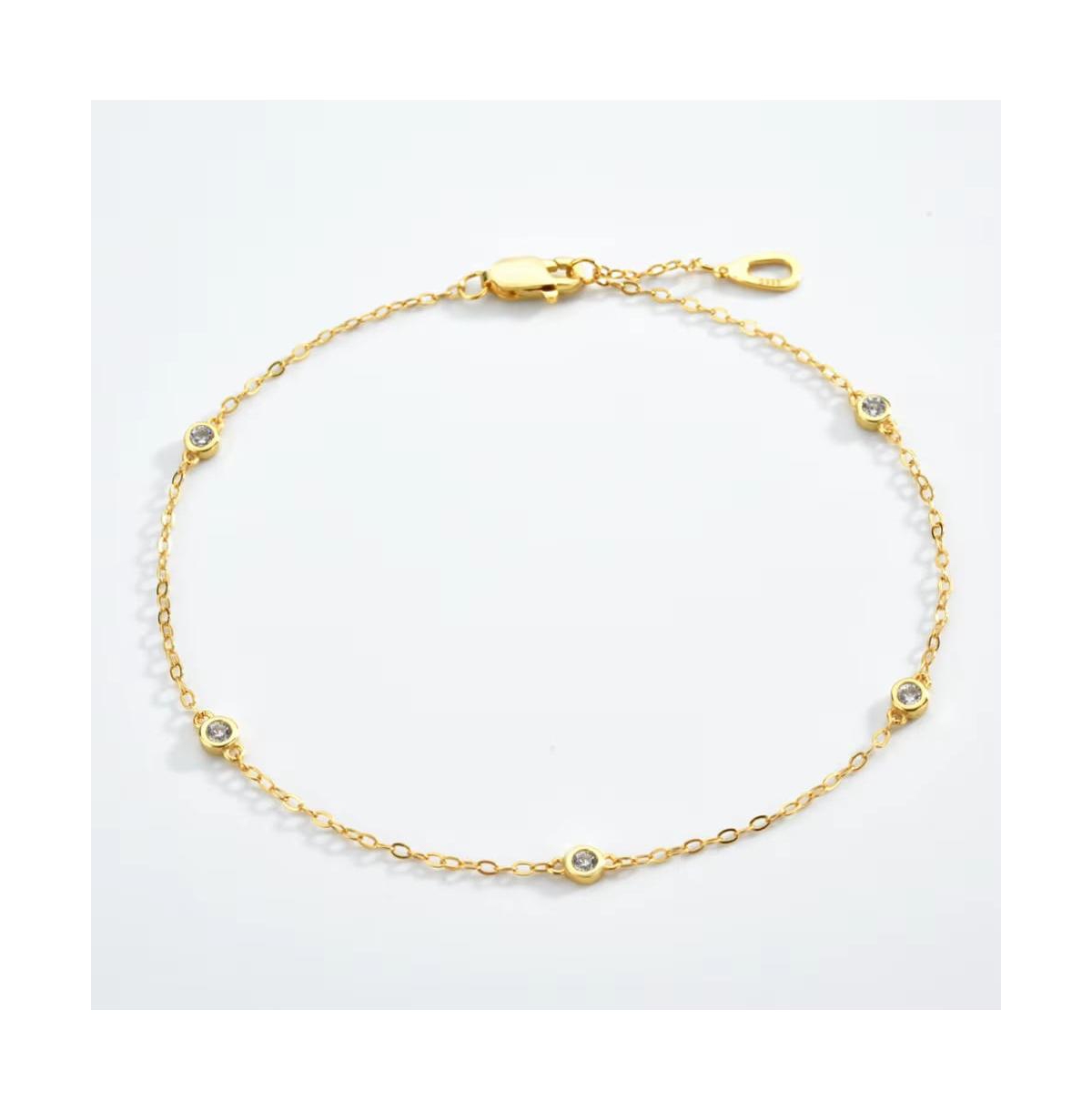 Cosmic Halo Bezel Classic Cubic Zirconia Bracelet - Silver