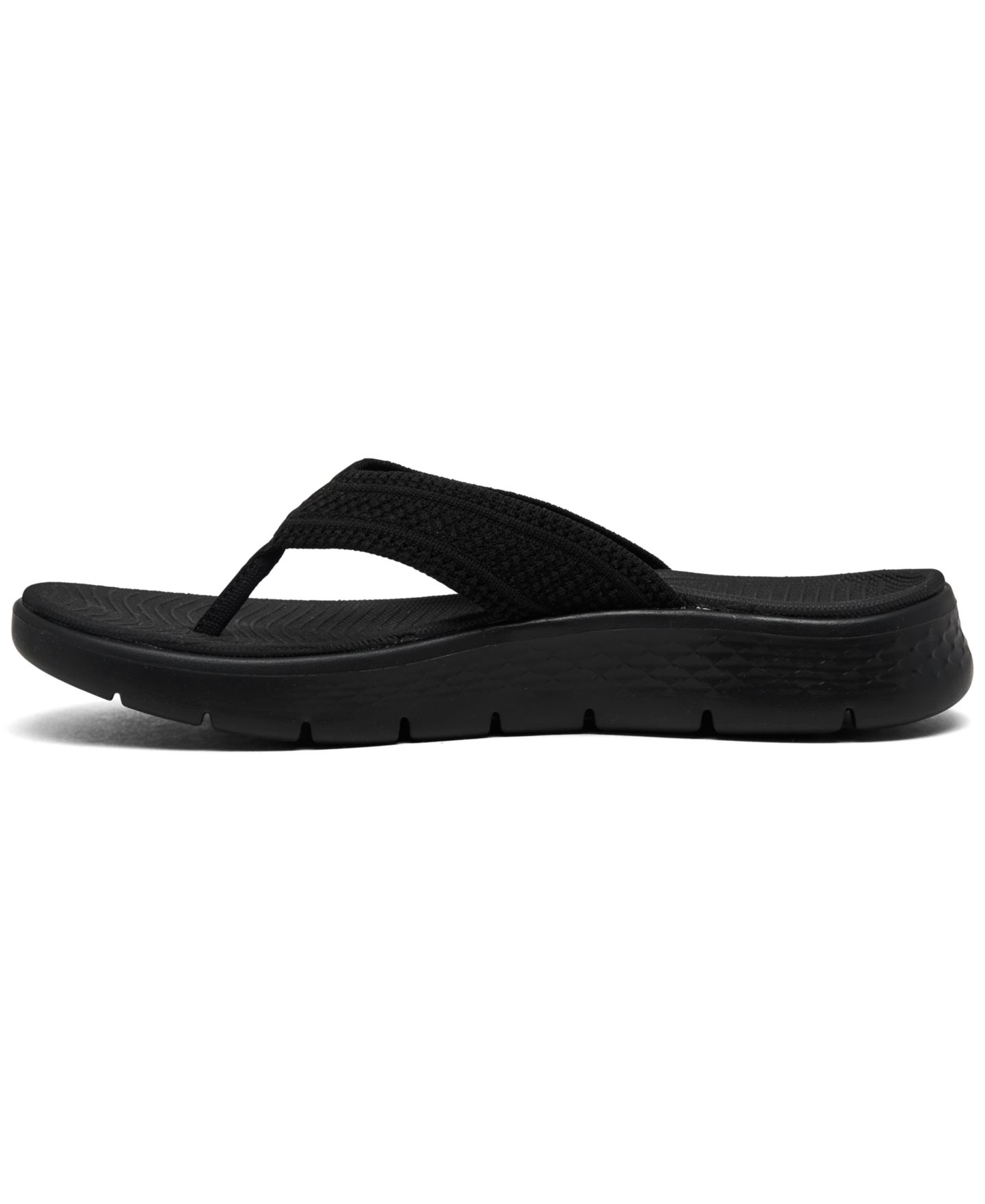Женские сандалии Skechers Go Walk Flex Flip-Flop Thong, цвет: Чёрный — фото 2