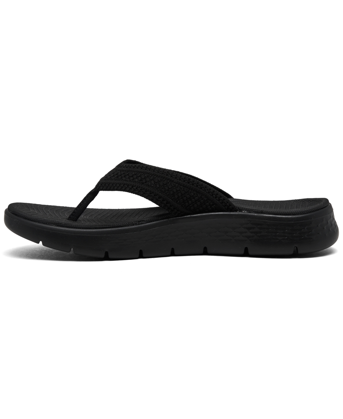 Skechers Women's Go Walk Flex Flip-flop Thong Sandals From Finish Line In Black