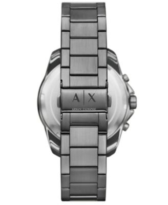 Men's Quartz Chronograph Gunmetal Stainless-Steel Watch, 44mm