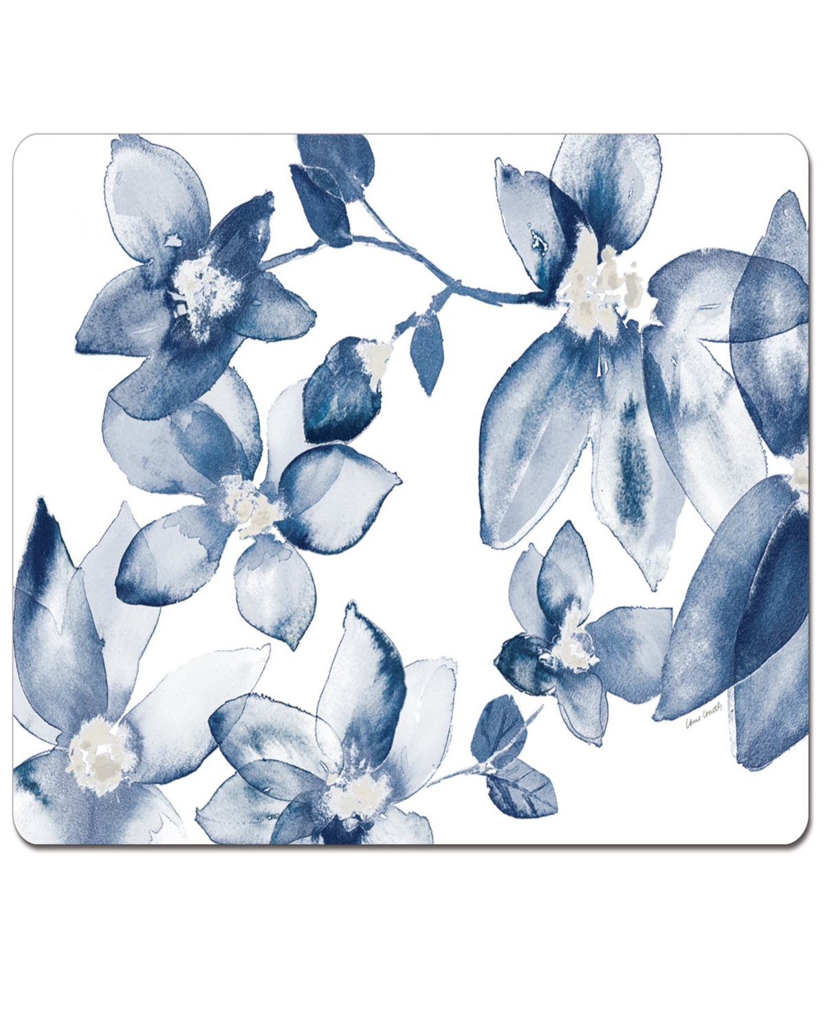 Counterart Blooming Whispers Hardboard Cork Placemats 15"x 11", Set Of 4 In Multi