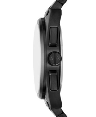 Men's Quartz Chronograph Black Stainless-Steel Watch, 42mm