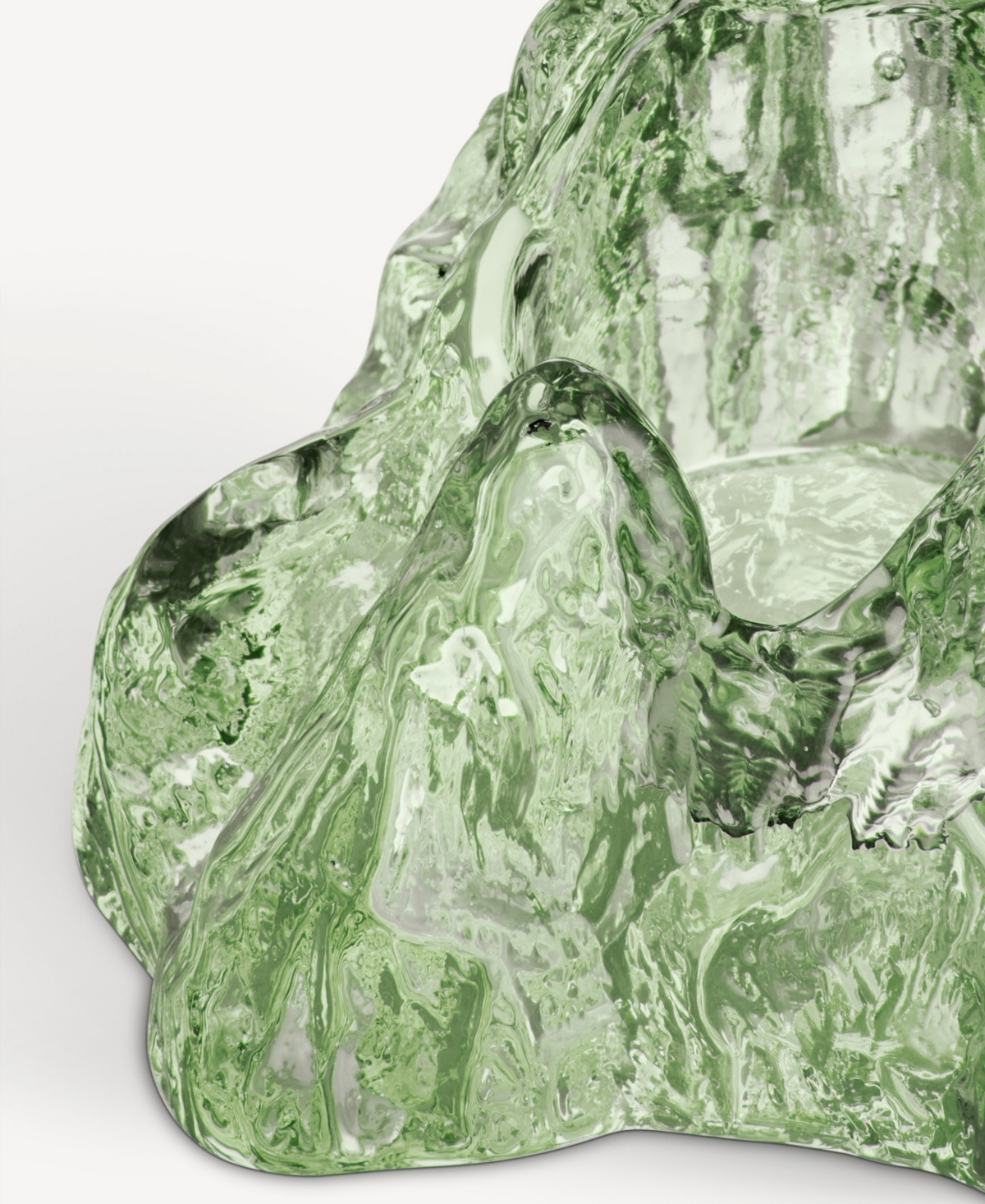 Kosta Boda The Rock Votive In Green