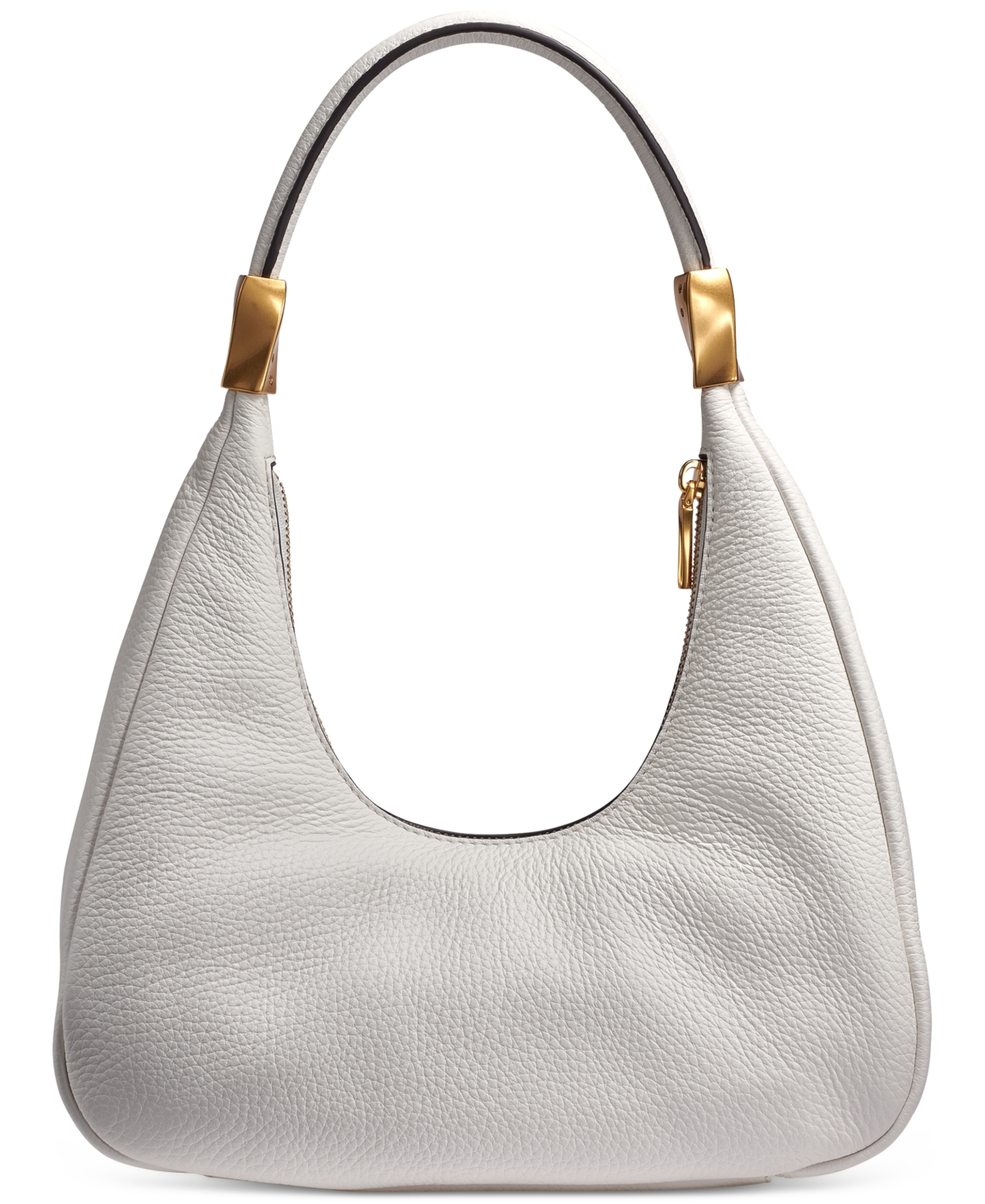 Shop Donna Karan Quogue Leather Small Hobo Shoulder In Brillant White