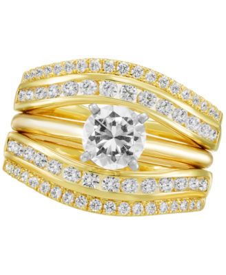 Diamond Guard Ring (1 ct. t.w.) in 14k Yellow Gold