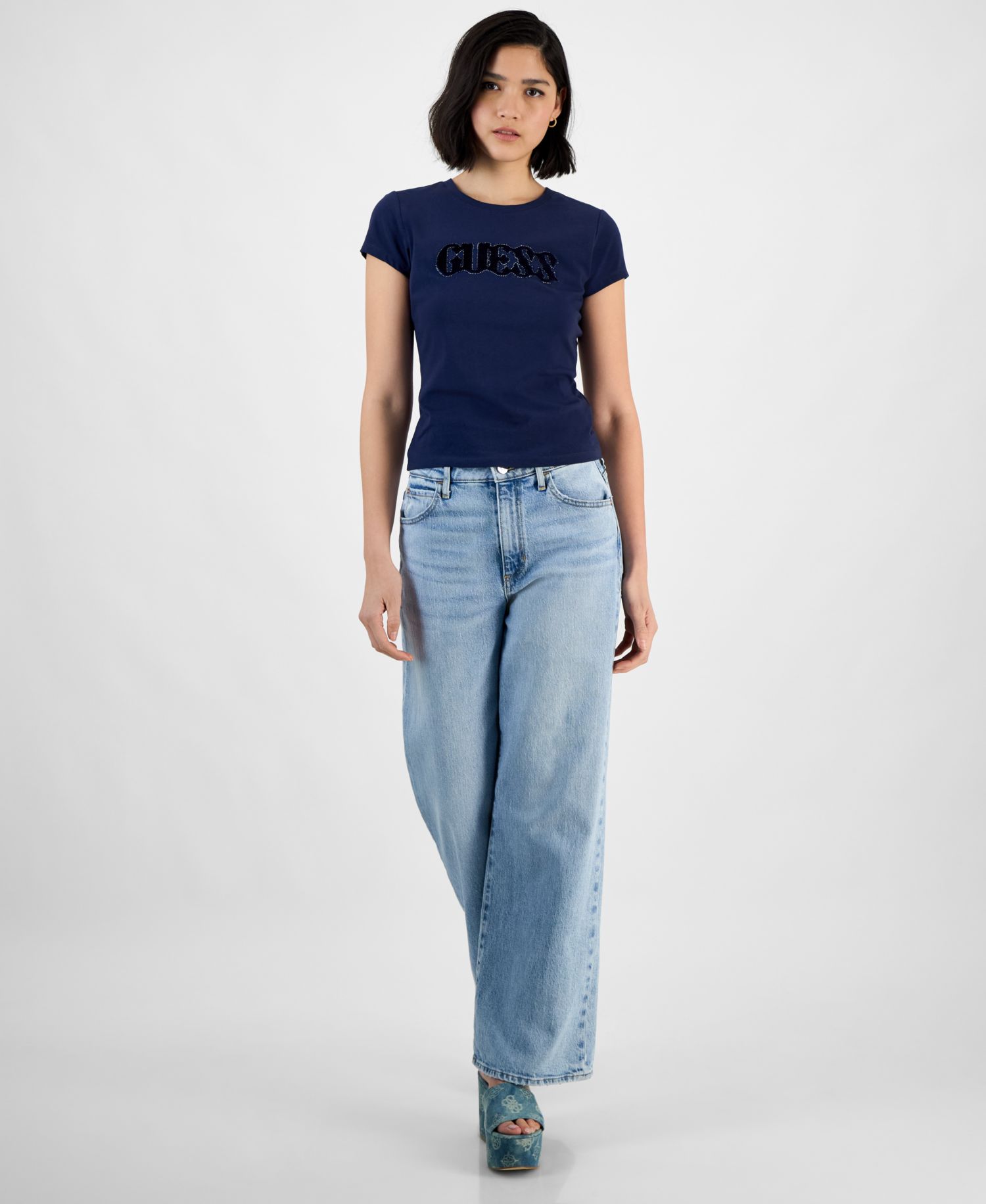 Women's Short Sleeve Bubble-Logo Crew Neck Tee