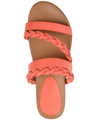 Women's Colette Braided Strappy Open Toe Flat Sandals