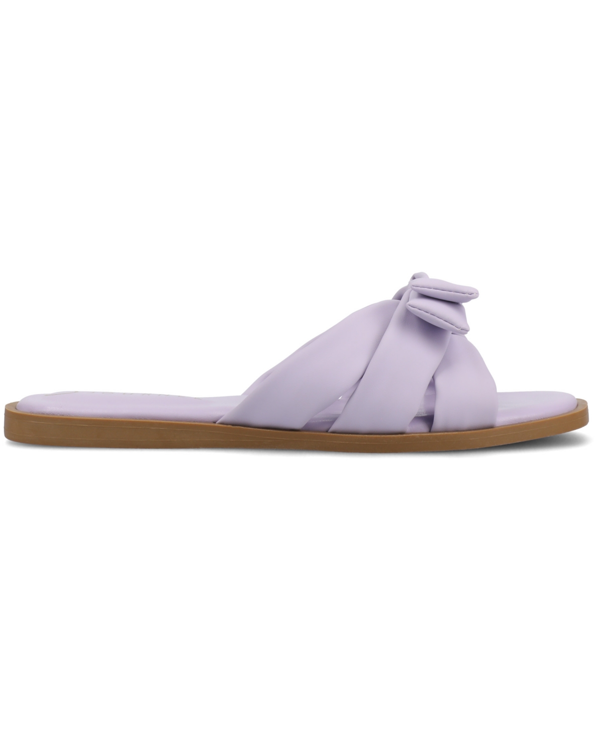 Journee Collection Prylin Bow Slide Sandal In Lilac