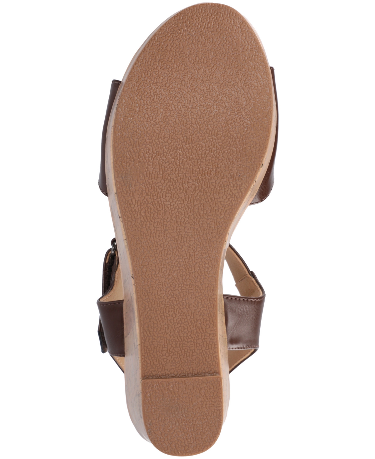 Shop Journee Collection Women's Ranae Ankle Strap Platform Cork Wedge Sandals In Brown