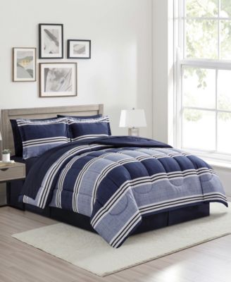 Aiden Striped 8-Pc. Comforter Sets, Exclusively at Macy's
