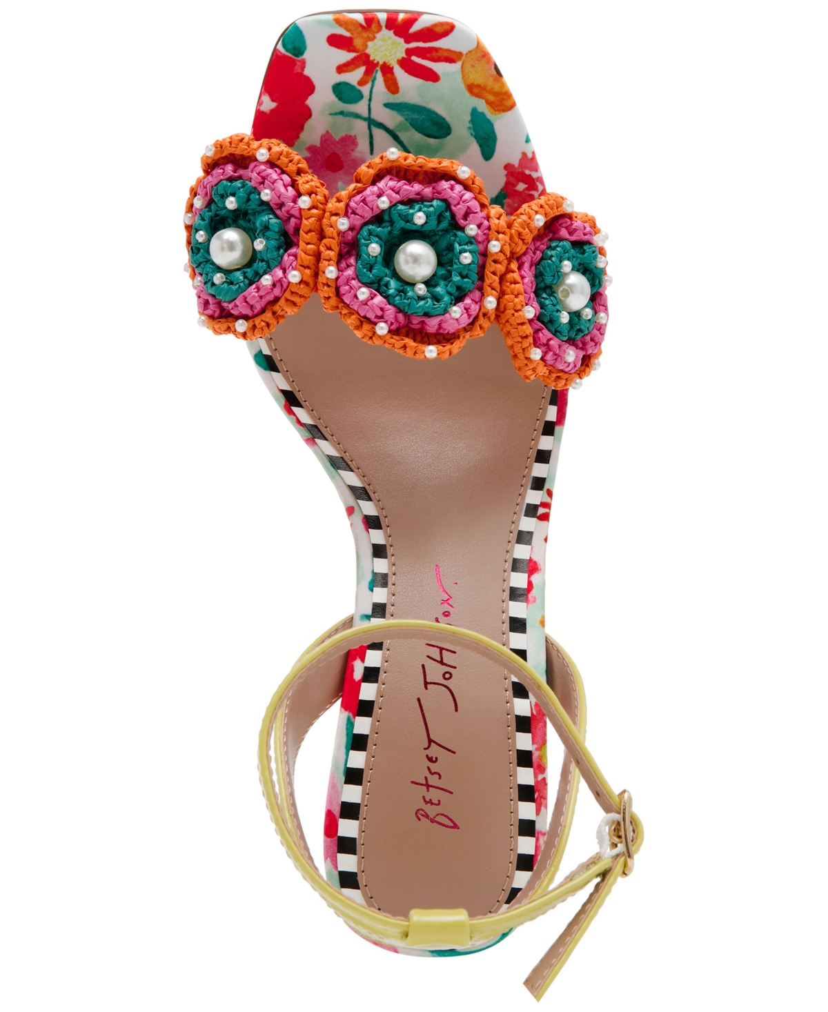 BETSEY JOHNSON WOMEN'S AINSLEYY MACRAME DRESS SANDALS 