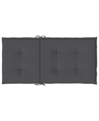 Garden Lowback Chair Cushions 6 pcs Anthracite 39.4"x19.7"x1.2" Oxford Fabric