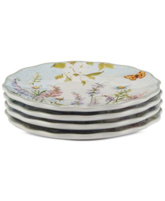 Easter Meadow Canape Plates, Set of 4