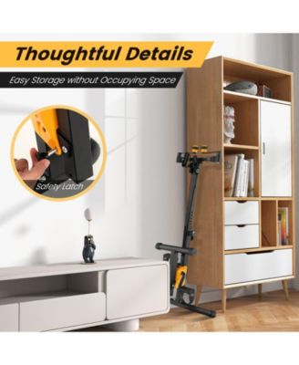 Folding Pedal Exercise Bike with Adjustable Resistance