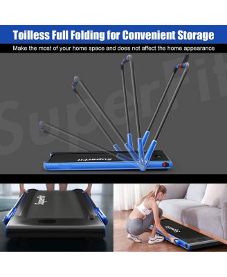 2.25 HP 2-in-1 Folding Walking Pad Treadmill with Remote Control and LED Display