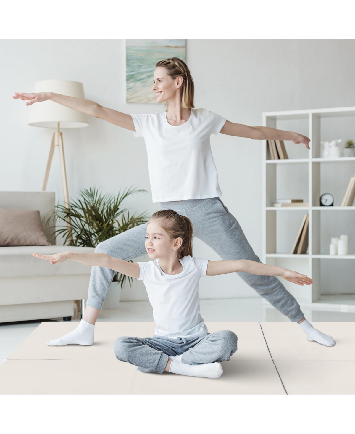 6 x 2 Ft Tri-Fold Gym Mat with Handles and Removable Zippered Cover