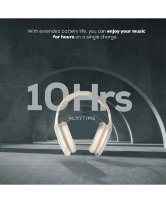 GabbaGoods Platinum Vibe Over Ear Stereo Sound Bluetooth Headphones with Built-In Mic