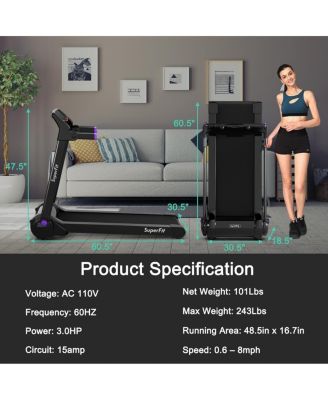 3HP Folding Electric Treadmill Running Machine
