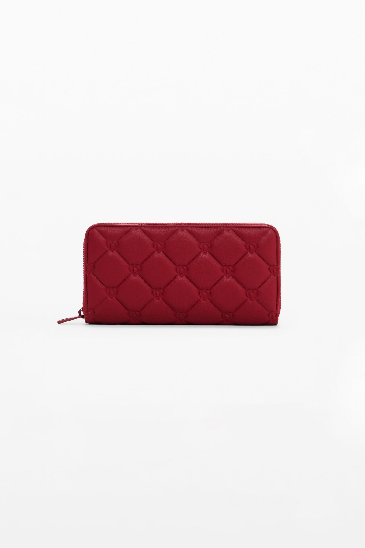 Women's Quilted logo wallet - Dark red