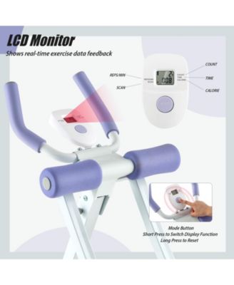 Ab Machine with LCD Monitor and 4 Adjustable Heights