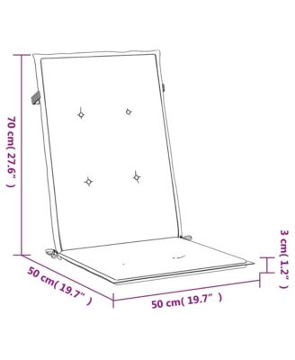 Garden Highback Chair Cushions 6 pcs Red 47.2"x19.7"x1.2" Fabric