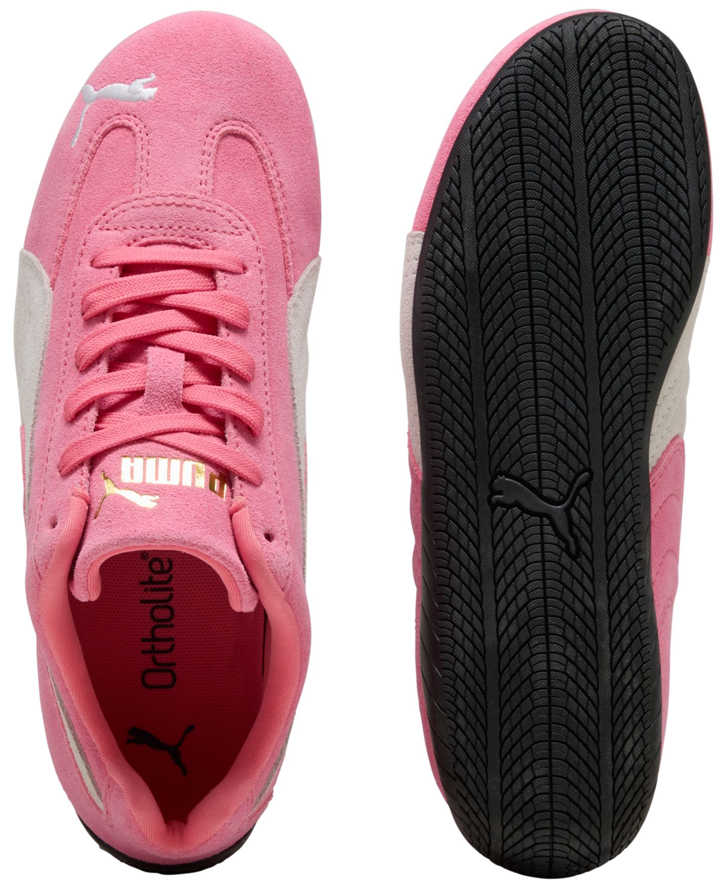 Детские повседневные кроссовки Puma Speedcat для девочки, цвет: Розовый — фото 2