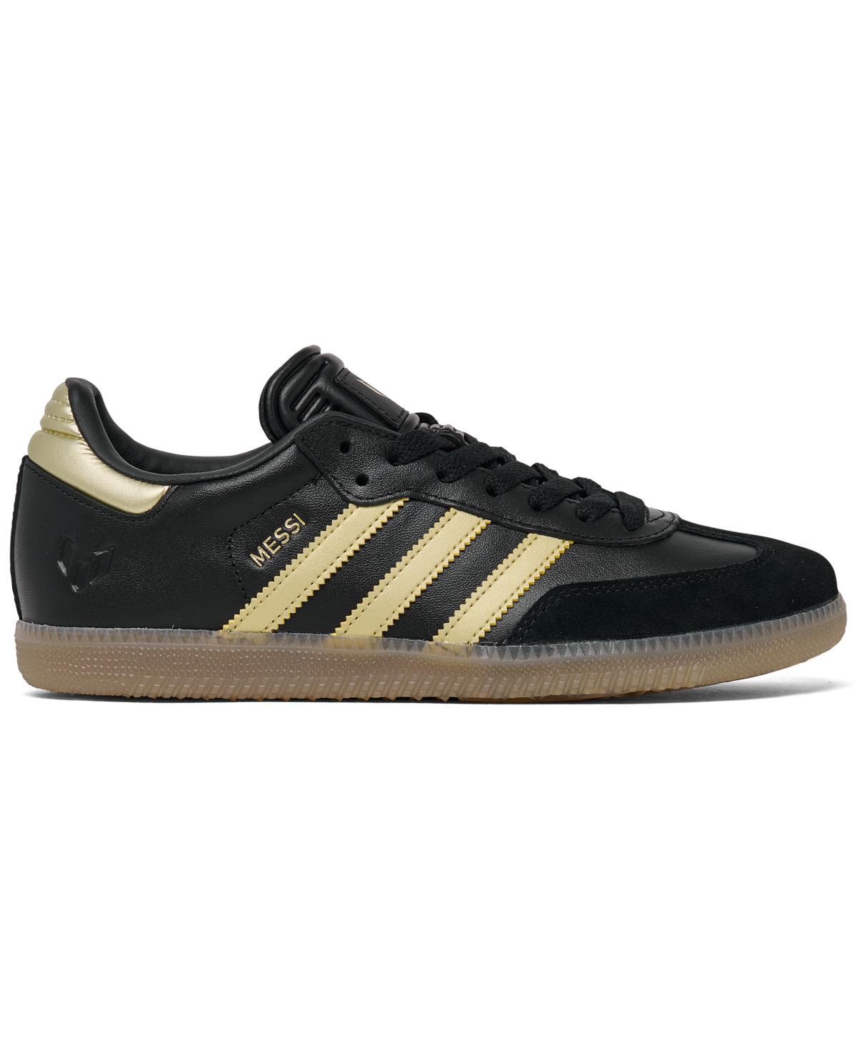 Adidas Originals Big Kids' Samba Messi Casual Sneakers From Finish Line In Black,gold