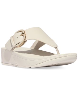 Women's Lulu Resin-Buckle Leather Sandals