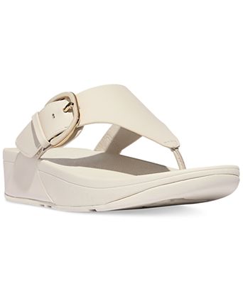 Women's Lulu Resin-Buckle Leather Sandals
