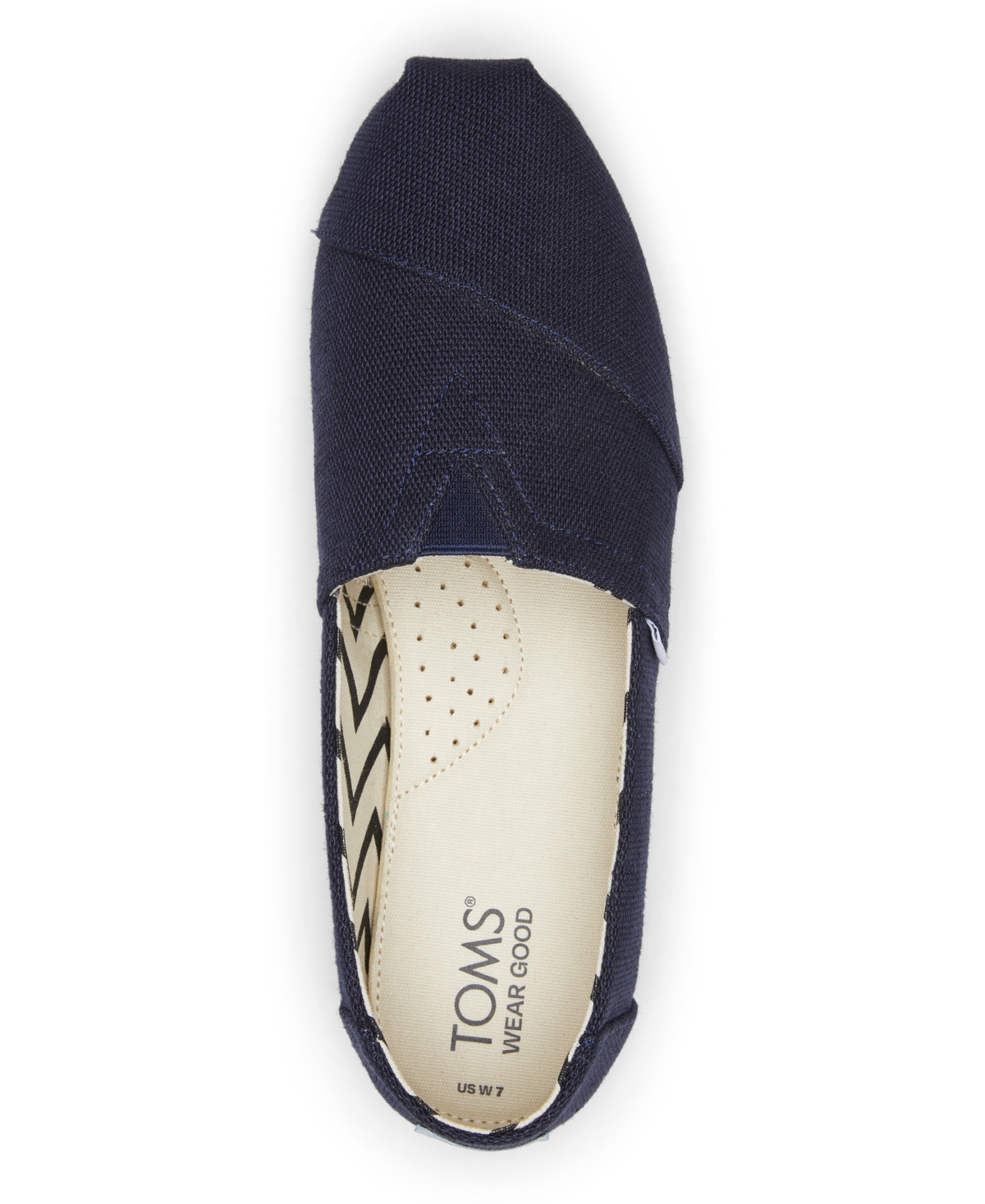 Shop Toms Women's Alpargata Classic Heritage Canvas Slip-on Flats In Navy Heritage Canvas