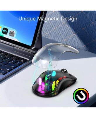 2.4G Wireless Mouse, Cordless Computer Mice Wireless Mouse for Laptop, Desktop, PC, MacBook- 2 Pack (LED Rechargeable Wireless Mouse)