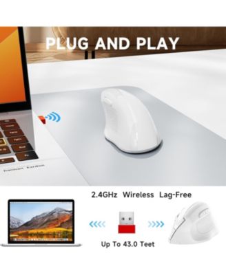 Ergonomic Mouse Wireless,2.4G Optical Cordless Mice with 800/1200/1600 DPI,Vertical Computer Wireless Mouse for Laptop, Mac,PC,Desktop (for Right Hand, Large)