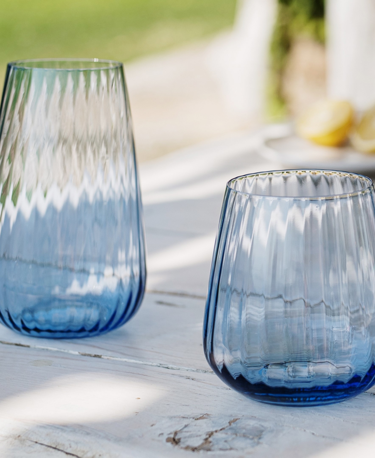 Vietri Francesca Highball Glass In Blue
