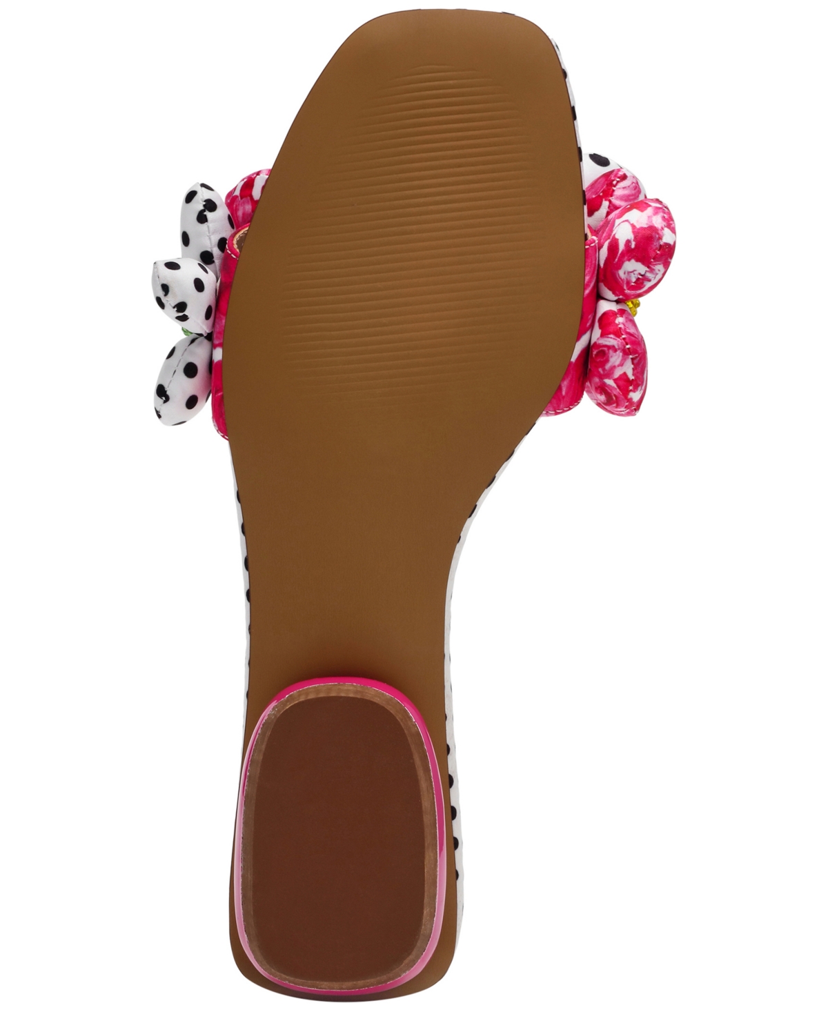 Betsey Johnson Emelia Slide Sandal In White,black Multi