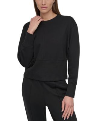 DKNY - Sport Women's Cropped Crewneck Side-Zip Sweatshirt